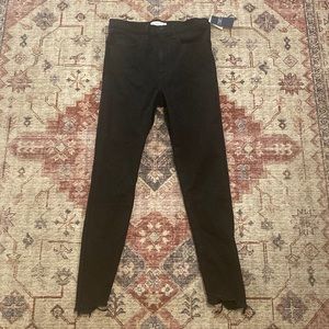 Never worn black Abercrombie jeans. Soft material and are frayed at the bottom